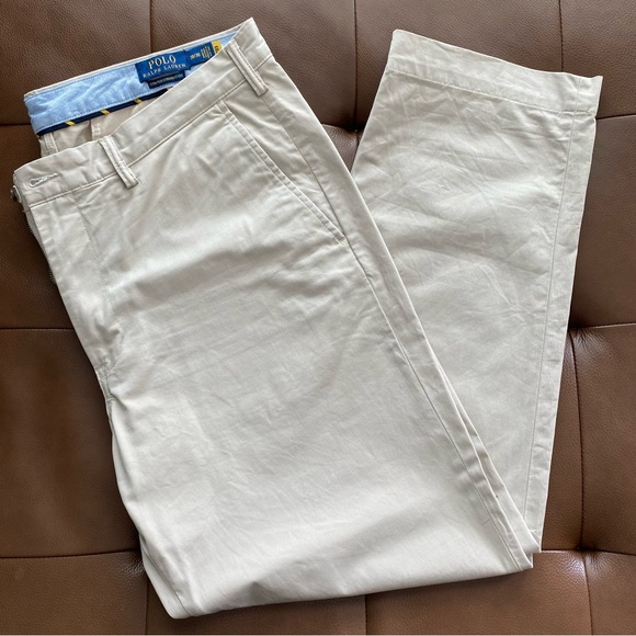 Ralph Lauren Stretch Straight Fit Men's Khaki Pants 38/30 - Picture 1 of 5